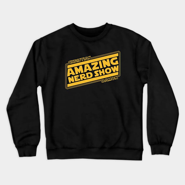 The Amazing Nerd Logo (Golden) Crewneck Sweatshirt by The Amazing Nerd Show 